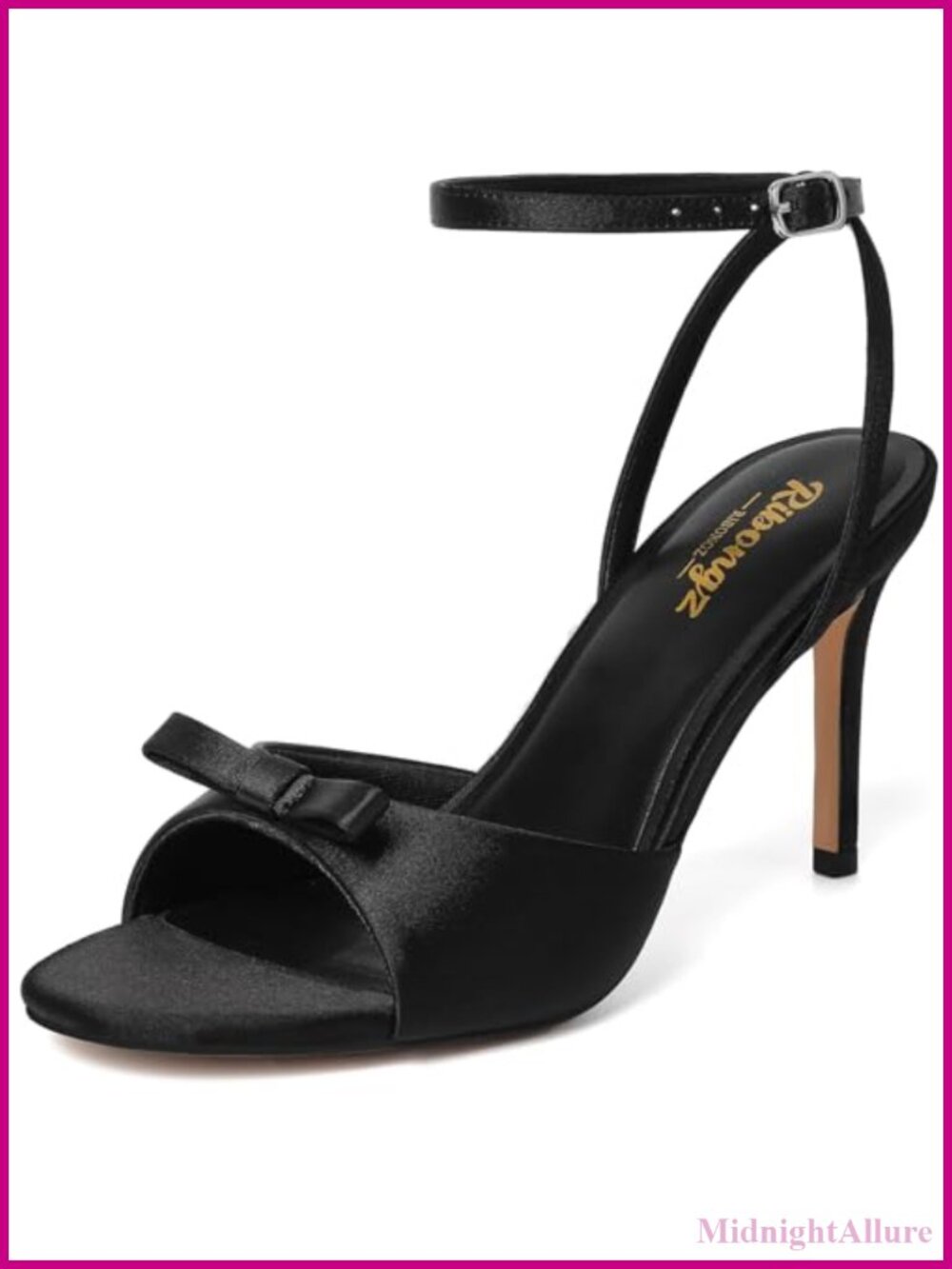 Women's Satin Kitten Heel Mule Sandals Square Open Toe Strappy Backless